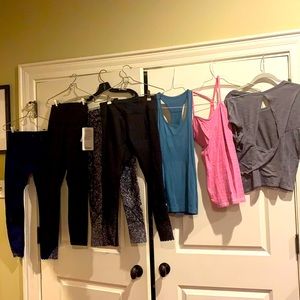 Reserved, 4 lululemon leggings, 2 tanks,  shirt
